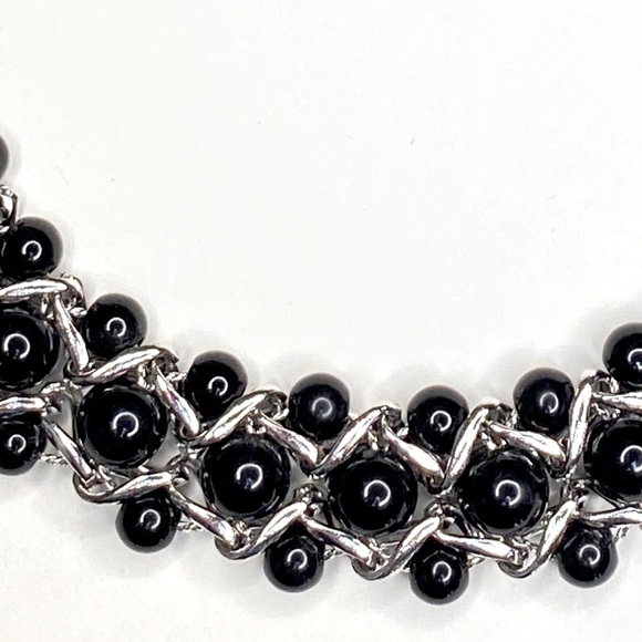 🔴 90s Trifari TM Vintage Beaded Choker Necklace - Picture 5 of 6